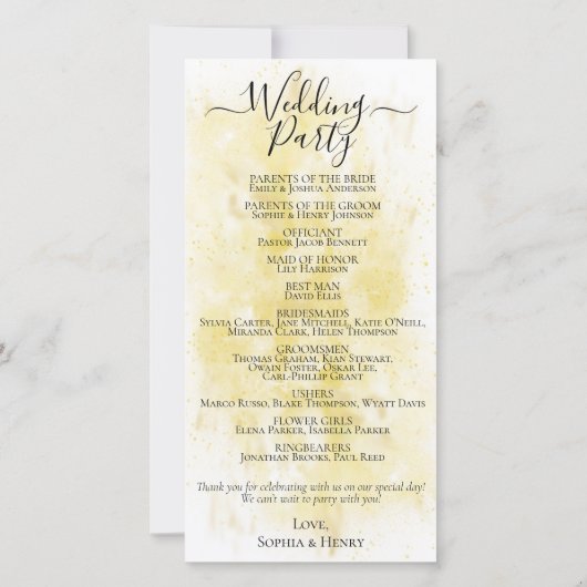 Elegante Fonteinduiven Luxe Trouwprogramma (Achterkant)