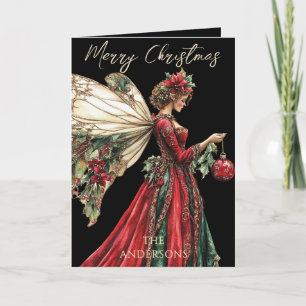Elegante Forestcore Kerst Elf Feestdagen Kaart