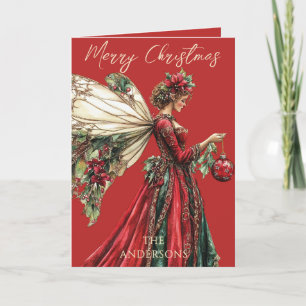Elegante Forestcore Kerst Elf Feestdagen Kaart