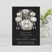 Elegante formele dineravond kaart (Staand voorkant)