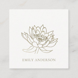 ELEGANTE FORMELE FAUX GOLD LOTUS LINE DRAAGT VLOER VIERKANTE VISITEKAARTJE