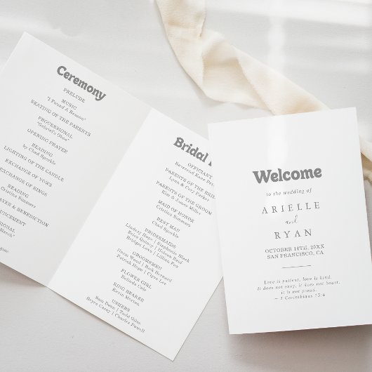 Elegante Formele Minimale Geplooide Trouw Programma