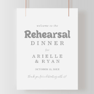 Elegante formele minimale repetitie diner welkom poster