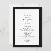 Elegante formele trouwfeest beide sets ouders Z/W Kaart (Voorkant)