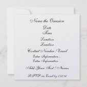 Elegante formele uitnodiging voor evenement (Achterkant)