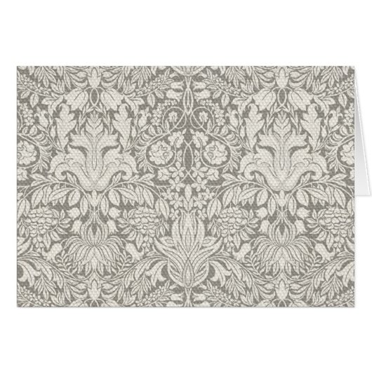 Elegante formele witte damast kant brokaat (Voorkant Horizontaal)