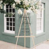 Elegante formele zwarte script bruiloft welkom acryl bord