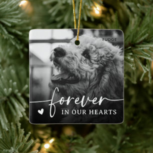 Elegante foto-aandenken voor huisdierenhond keramisch ornament