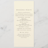 Elegante Foto Aangepaste Qrcode Bruiloft Programma (Achterkant)