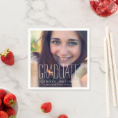 Elegante foto afstuderen partij papier servetten (Insitu)
