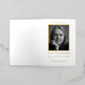 Elegante foto begrafenis orde van dienst programma (Buiten Laag)