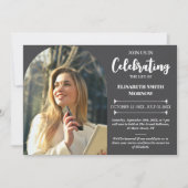 Elegante foto begrafenis - viering van het leven kaart (Voorkant)