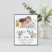 Elegante foto bruiloft dank u Briefkaart (Staand voorkant)