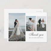 Elegante foto bruiloft dank u briefkaart (Voorkant / Achterkant)
