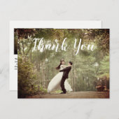 Elegante foto bruiloft dank u Briefkaart (Voorkant / Achterkant)
