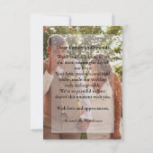 Elegante foto bruiloft dank u kaart (Achterkant)