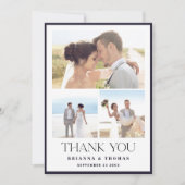 Elegante foto bruiloft dank u kaart (Voorkant)