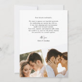Elegante foto bruiloft dank u kaart gepersonalisee (Achterkant)
