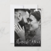 Elegante foto bruiloft flat dank u kaart (Voorkant)
