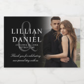 Elegante foto bruiloft mousserende wijn label sparkling wijnetiket (Enkel label)