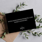 Elegante foto bruiloft RSVP QR-code Kaartje