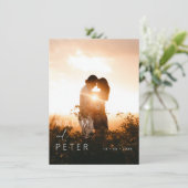 Elegante foto bruiloft Save the Date Kaart (Staand voorkant)