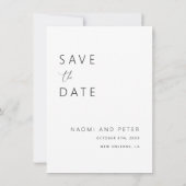 Elegante foto bruiloft Save the Date Kaart (Achterkant)