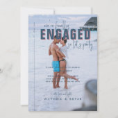 Elegante foto bruiloft verlovingsfeest kaart (Voorkant)