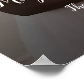 Elegante foto bruiloft welkom teken modern script poster (Hoek)