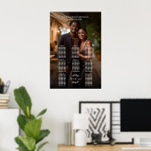 Elegante foto bruiloft zitgrafiek 8 tafels poster (Thuiskantoor)