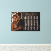 Elegante foto bruiloft zitgrafiek modern canvas afdruk (Insitu (Houten vloer))