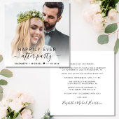 Elegante foto bruiloftsreceptie kaart