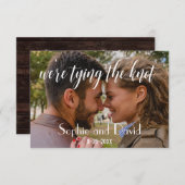 Elegante foto 'elkaar getrouwd' SAVE THE DATE (Voorkant / Achterkant)