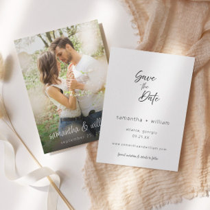 Elegante foto en tekst   Trouwen Save The Date