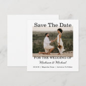 Elegante foto Flat Wedding Save the Date Kaart (Voorkant / Achterkant)