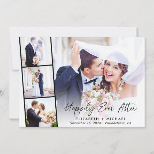Elegante foto Happily Ever After huwelijksreceptie Kaart