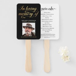 Elegante foto in liefdevolle herinnering begrafeni handwaaier