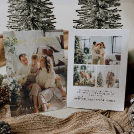 Elegante Foto Kerst Kaart Folie Vakantie Kaart