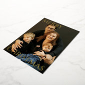 Elegante foto kerst Kaart met echte Folie (Gedraaid)