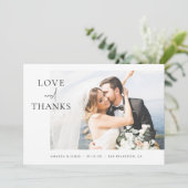 Elegante Foto Liefde en Bedankt Custom Wedding (Staand voorkant)