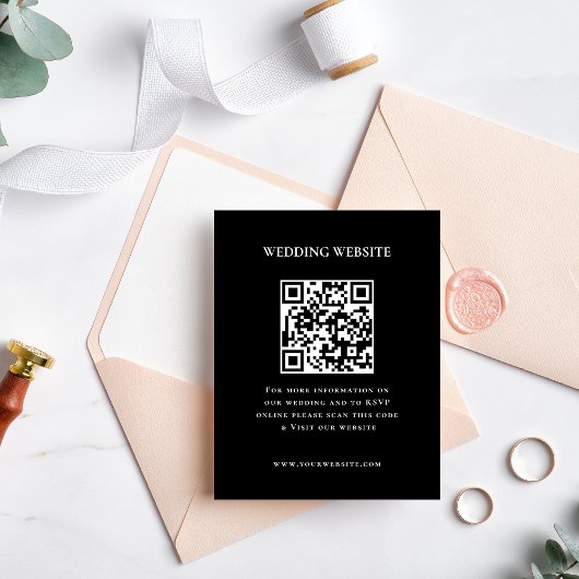 Elegante foto lijst QR code| RSVP | Website |