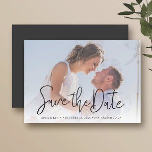Elegante Foto Magneet Save the Date Uitnodiging