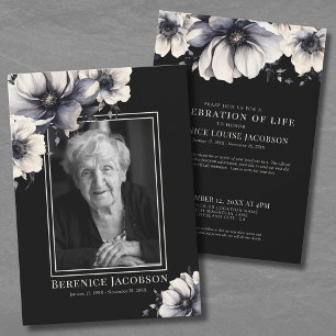 Elegante foto Memorial viering van het leven Kaart