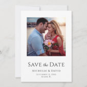 Elegante foto Modern Boho Destination Wedding Save The Date (Voorkant)