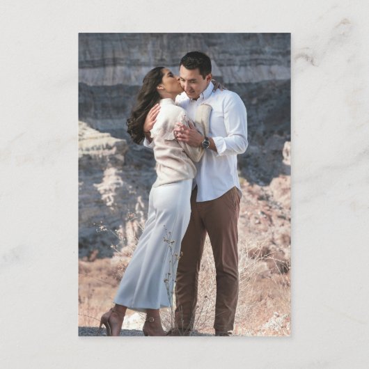 Elegante foto Moderne bruiloft Informatiekaartje (Achterkant)