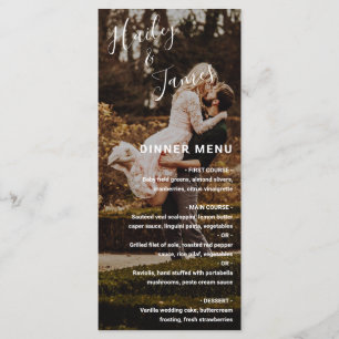 Elegante foto moderne bruiloft menu