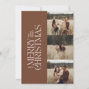 Elegante foto moderne minimale multi botanische fo feestdagenkaart