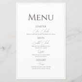 Elegante Foto Moderne Typografie Trouwmenu (Achterkant)