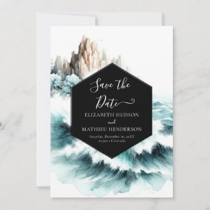 Elegante foto nautische bruiloft save the date