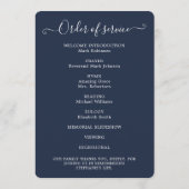 Elegante Foto Orde van Service Blauw Programma (Achterkant)
